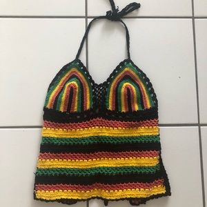 Rasta Crochet Top